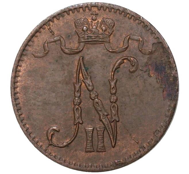 Монета 1 пенни 1916 года Русская Финляндия (Артикул M1-35629)