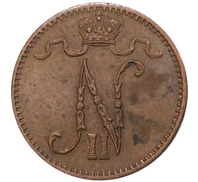 Монета 1 пенни 1916 года Русская Финляндия (Артикул M1-35631)