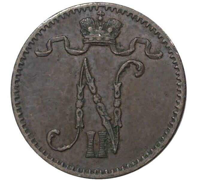 Монета 1 пенни 1900 года Русская Финляндия (Артикул M1-35632)