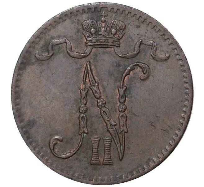 Монета 1 пенни 1900 года Русская Финляндия (Артикул M1-35634)