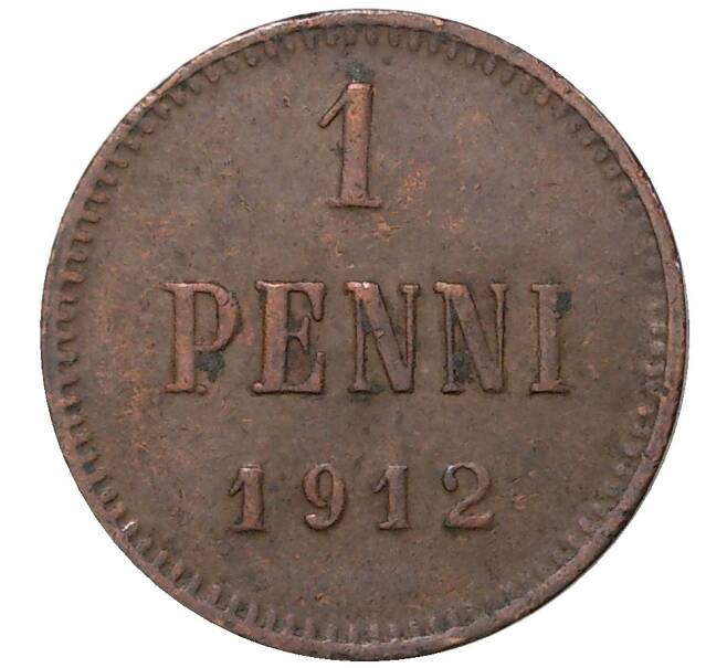 Монета 1 пенни 1912 года Русская Финляндия (Артикул M1-35635)