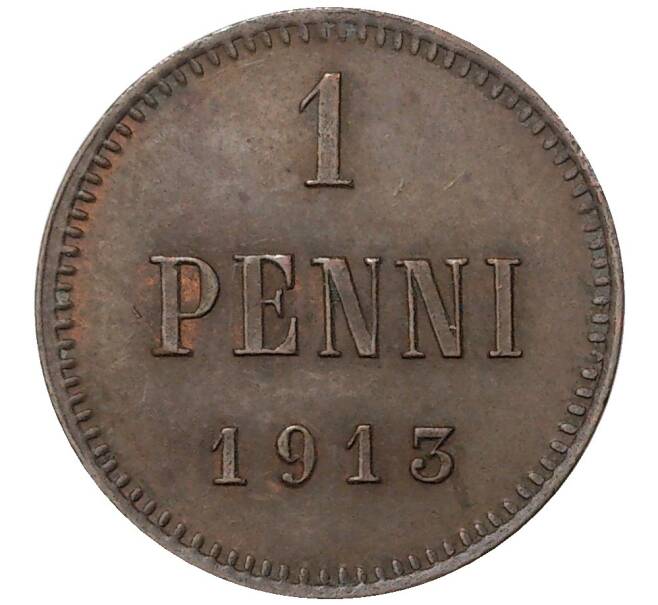 Монета 1 пенни 1913 года Русская Финляндия (Артикул M1-35637)