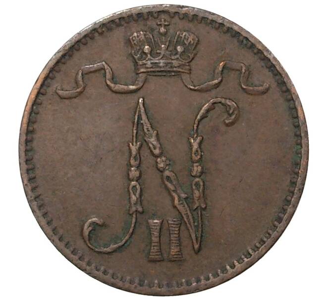 Монета 1 пенни 1914 года Русская Финляндия (Артикул M1-35640)