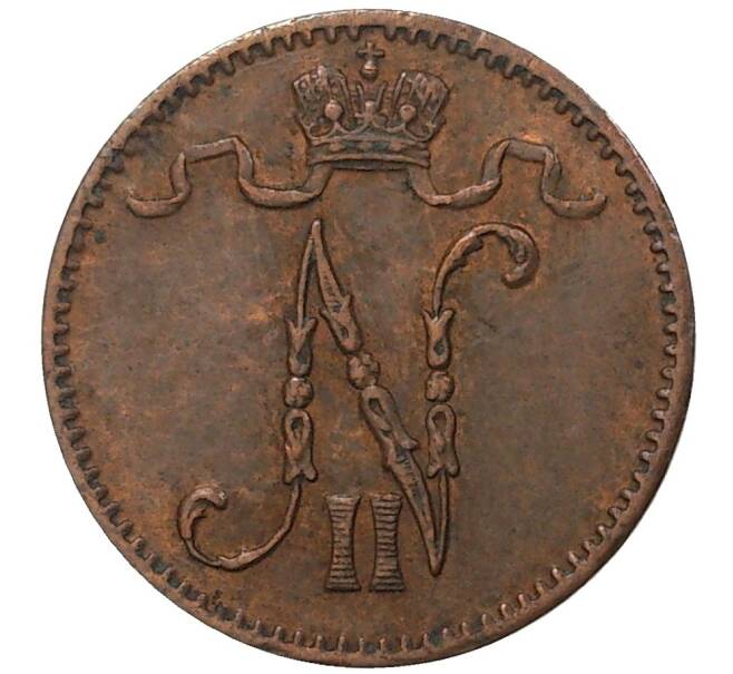 Монета 1 пенни 1914 года Русская Финляндия (Артикул M1-35646)