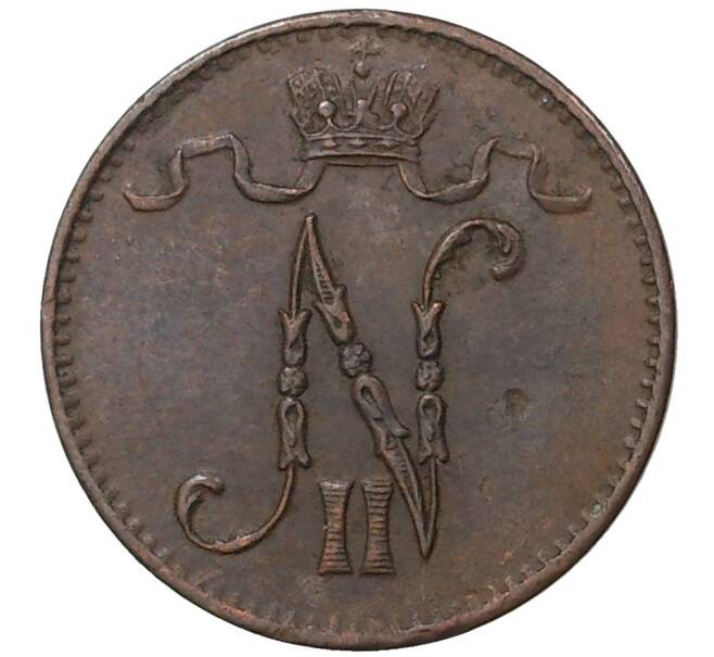 Монета 1 пенни 1915 года Русская Финляндия (Артикул M1-35647)