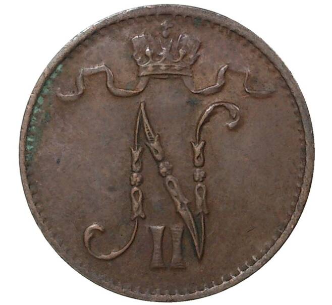 Монета 1 пенни 1915 года Русская Финляндия (Артикул M1-35651)