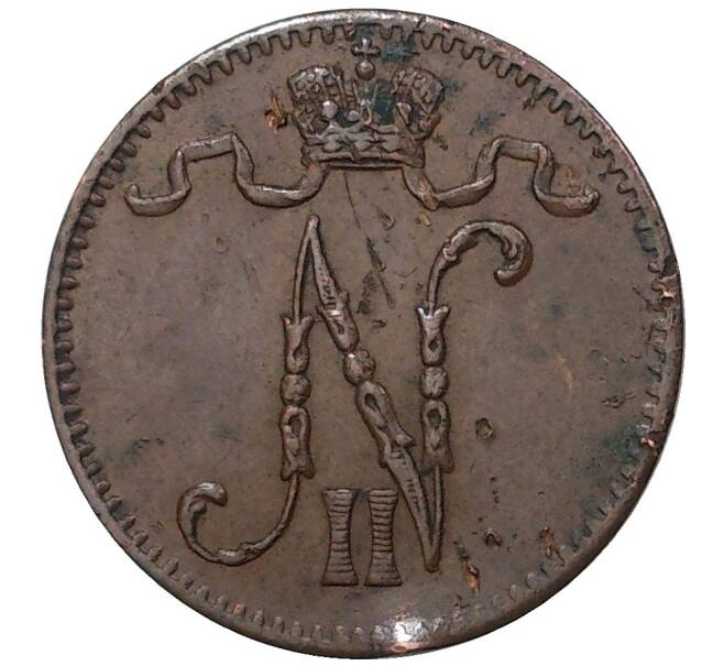 Монета 1 пенни 1912 года Русская Финляндия (Артикул M1-35662)