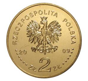 2 злотых 2009 года Польша «180 лет Центральной банковской системе»