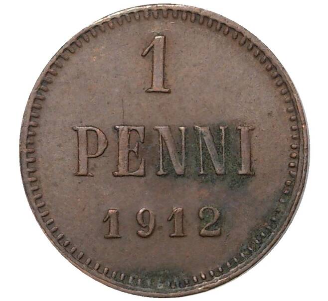 Монета 1 пенни 1912 года Русская Финляндия (Артикул M1-35663)
