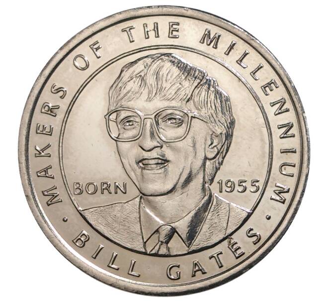 Жетон 2000 года Великобритания «Создатели Тысячелетия — Билл Гейтс»