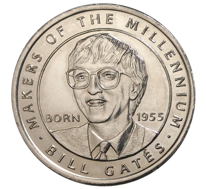 Жетон 2000 года Великобритания «Создатели Тысячелетия — Билл Гейтс» (Артикул H5-0310)