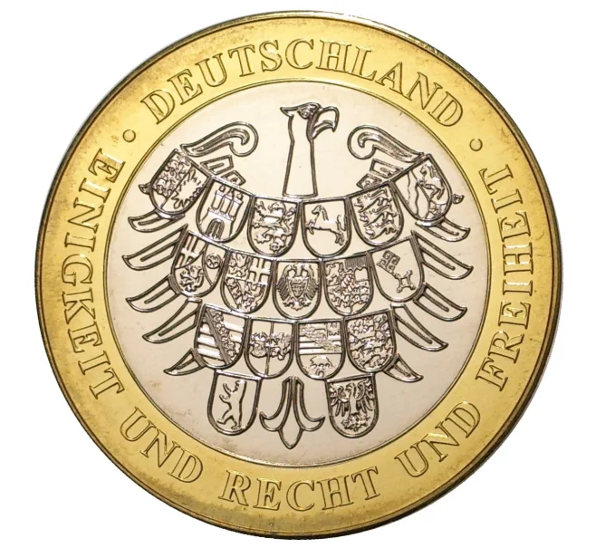 Жетон 2015 года Германия «25 лет объединения Германии — В память событий 1989-1990 года» (Артикул H5-0375)