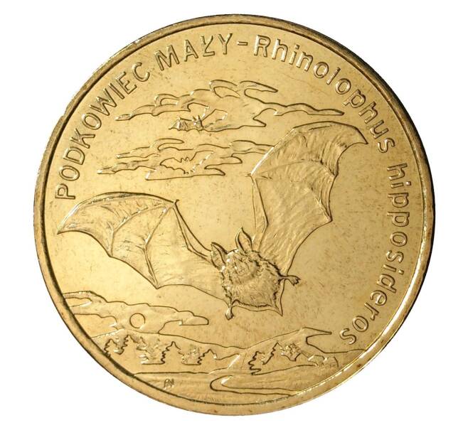 Монета 2 злотых 2010 года Малый подковонос (Артикул M2-0324)