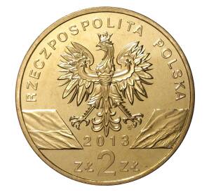 2 злотых 2013 года Зубр — Фото №2