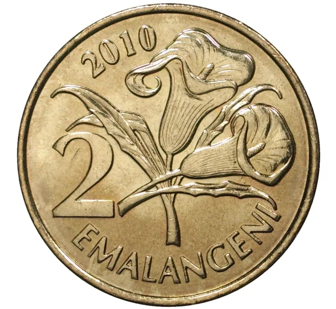 Монета 2 эмалангени 2010 года Свазиленд (Артикул M2-44008)