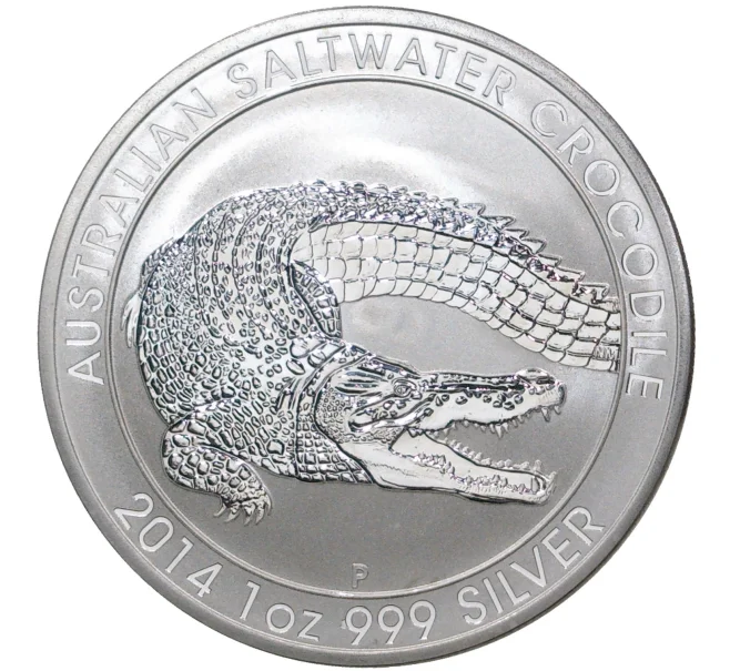 Монета 1 доллар 2014 года Австралия «Гребнистый крокодил» (Артикул M2-44354)