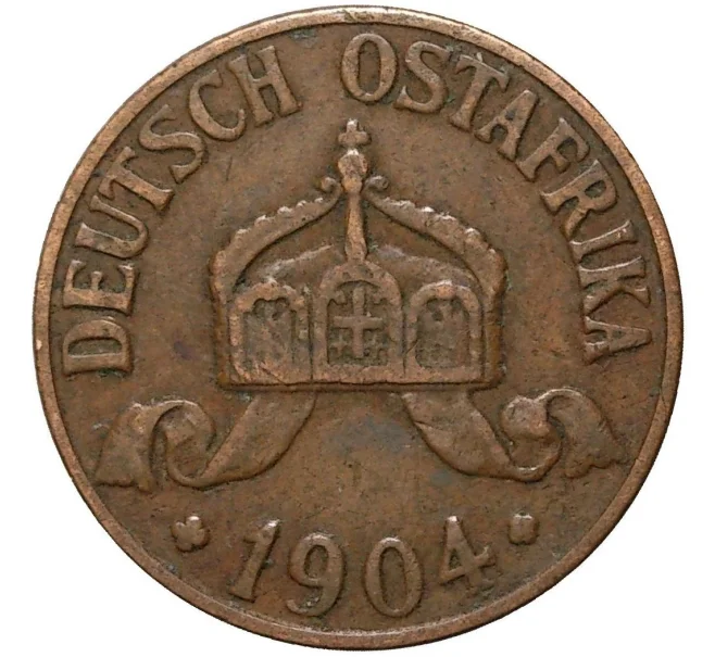 Монета 1 геллер 1904 года А Германская Восточная Африка (Артикул M2-1835)