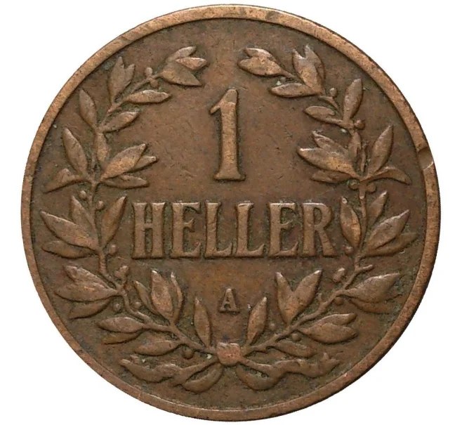 Монета 1 геллер 1904 года А Германская Восточная Африка (Артикул M2-1835)
