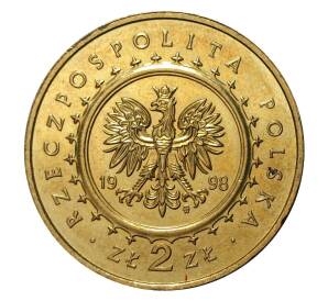 2 злотых 1998 года Замок в Курнике — Фото №2