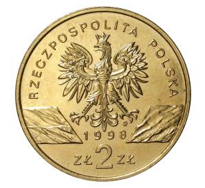 2 злотых 1998 года Камышовая жаба — Фото №2