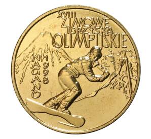 2 злотых 1998 года Олимпиада в Нагано — Фото №1