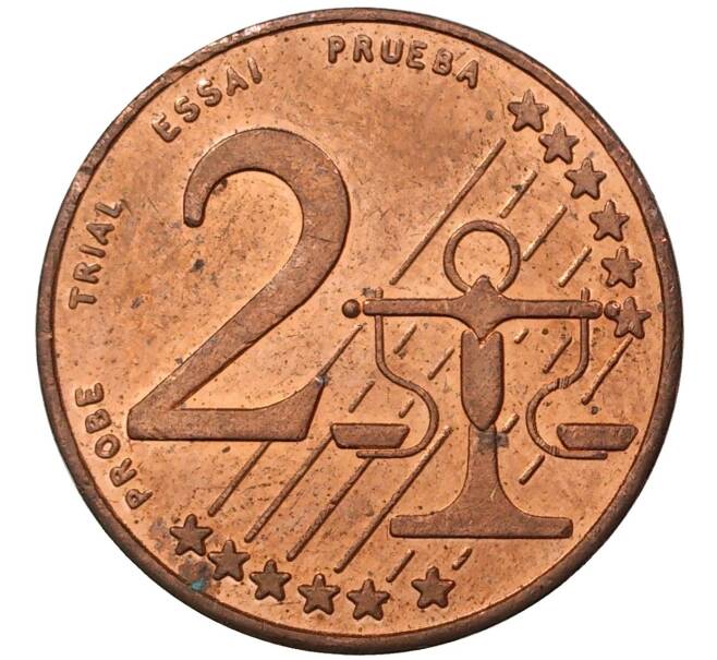 Монетовидный жетон 2 «пробных евроцента» 2004 года Польша