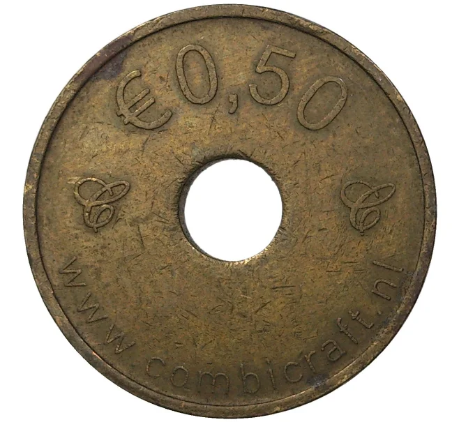 Монетовидный жетон «50 евроцентов» для автоматических монетоприемников (Нидерланды) (Артикул H5-0545)