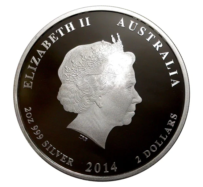 Монета 2 доллара 2014 года Год лошади (Артикул M2-0459)