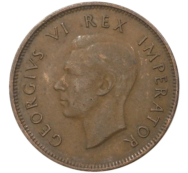 Монета 1/2 пенни 1942 года Британская Южная Африка (Артикул M2-44555)