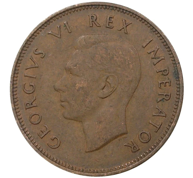Монета 1/2 пенни 1946 года Британская Южная Африка (Артикул M2-44563)