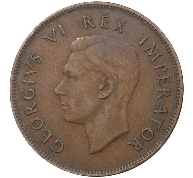 Монета 1 пенни 1937 года Британская Южная Африка (Артикул M2-44570)