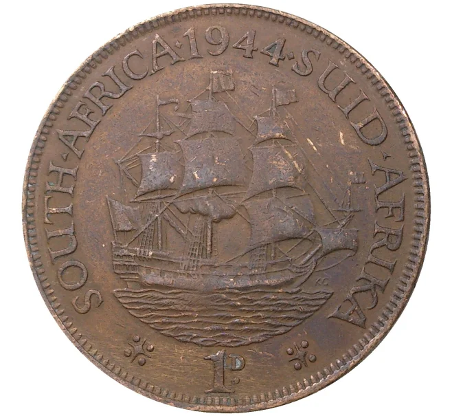 Монета 1 пенни 1944 года Британская Южная Африка (Артикул M2-44586)