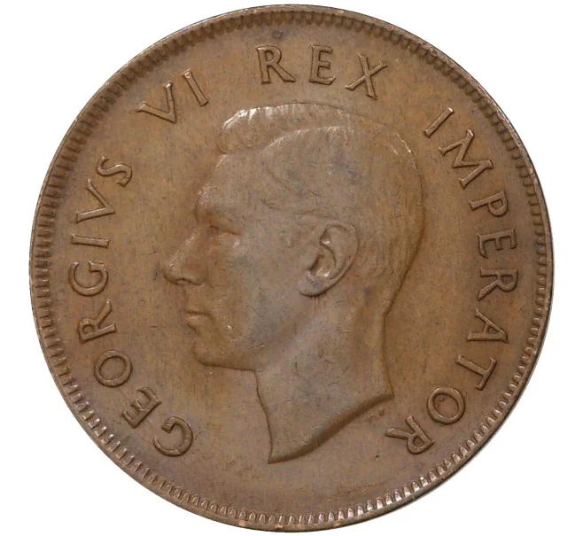 Монета 1 пенни 1945 года Британская Южная Африка (Артикул M2-44589)