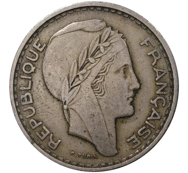 Монета 100 франков 1952 года Французский Алжир (Артикул M2-44878)