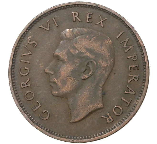 Монета 1/2 пенни 1940 года Британская Южная Африка (Артикул M2-44880)