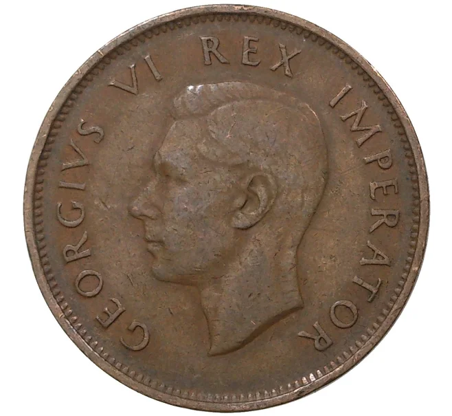 Монета 1/2 пенни 1943 года Британская Южная Африка (Артикул M2-44881)