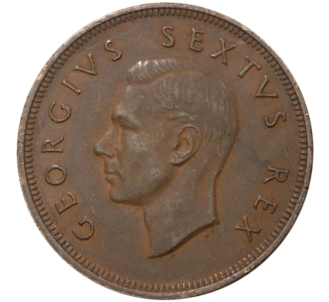 Монета 1 пенни 1949 года Британская Южная Африка (Артикул M2-44900)