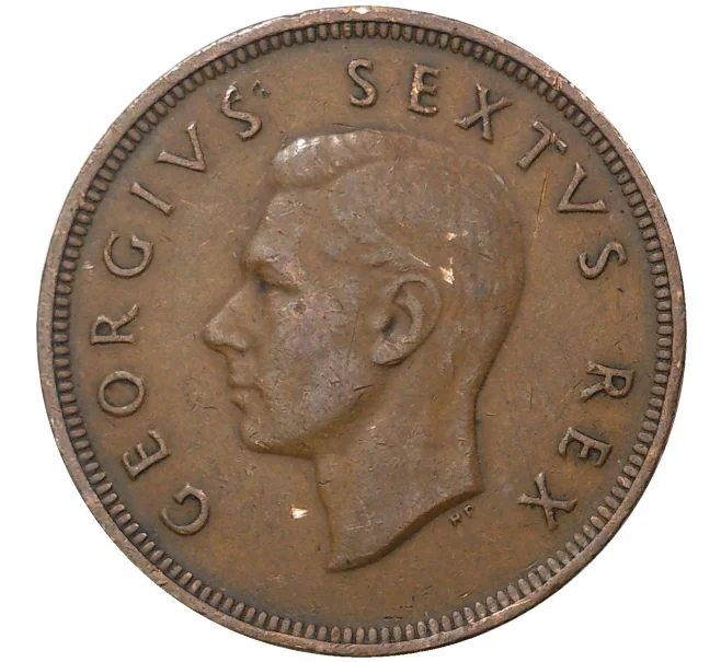 Монета 1 пенни 1952 года Британская Южная Африка (Артикул M2-44901)