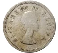 Монета 3 пенса 1955 года Британская Южная Африка (Артикул M2-44931)