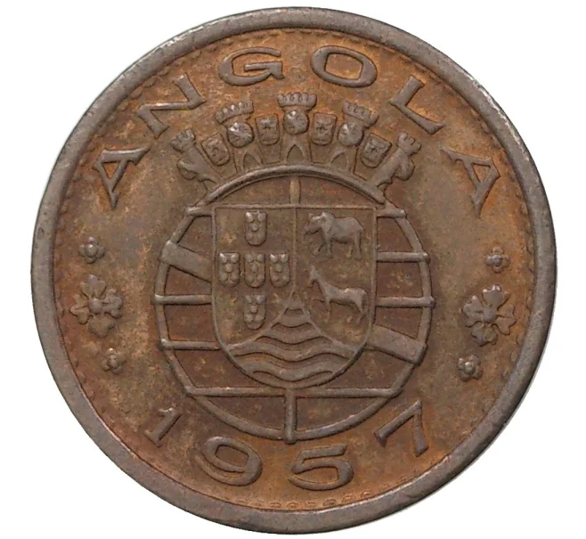 Монета 50 сентаво 1957 года Португальская Ангола (Артикул M2-45029)