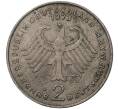 Монета 2 марки 1973 года J Западная Германия (ФРГ) «Конрад Аденауэр» (Артикул M2-45175)