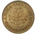 Монета 1/2 цента 1962 года ЮАР (Артикул K27-0046)