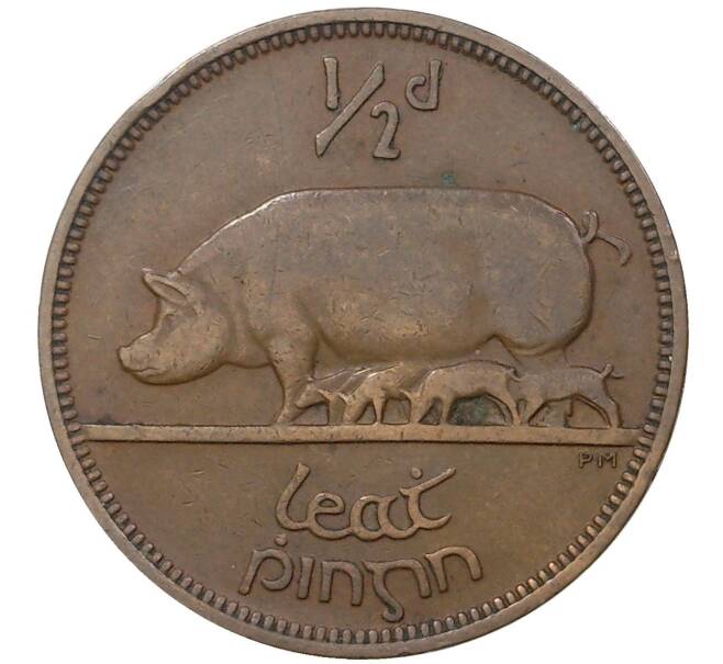 Монета 1/2 пенни 1953 года Ирландия (Артикул K27-0072)