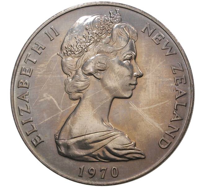 1 доллар 1970 года Новая Зеландия «Гора Кука» (Артикул M2-45316)