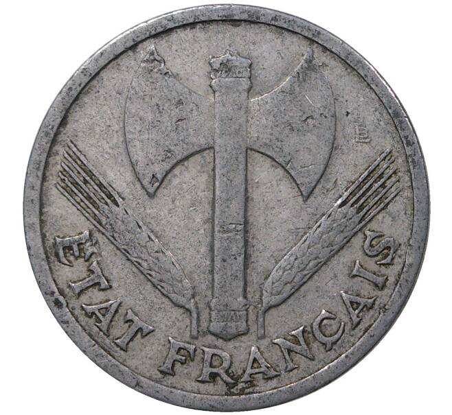 Монета 1 франк 1942 года Франция (Артикул K27-0117)