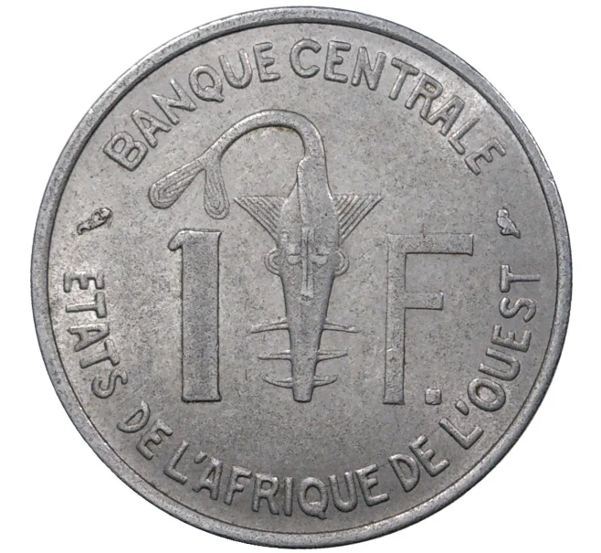 Монета 1 франк 1972 года Западно-Африканский валютный союз (Артикул K27-0186)