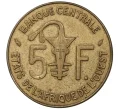 Монета 5 франков 1975 года Западно-Африканский валютный союз (Артикул K27-0188)