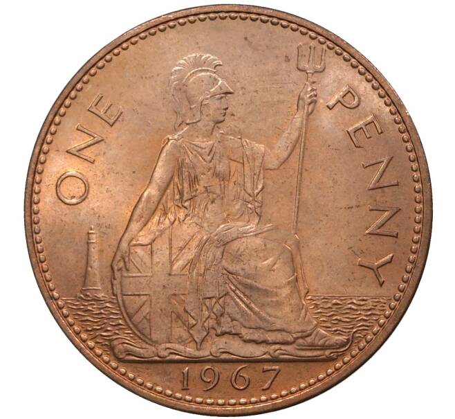 1 пенни 1967 года Великобритания (Артикул K27-0271)