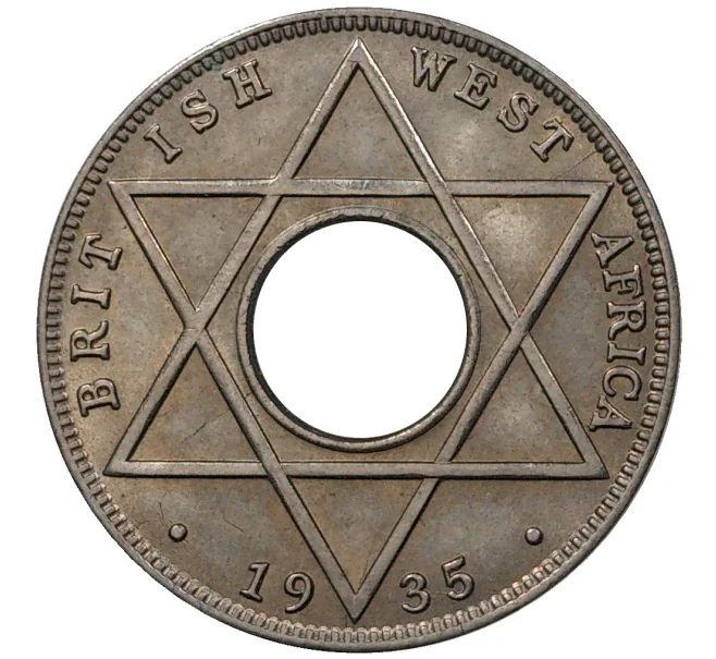 Монета 1/10 пенни 1935 года Британская Западная Африка (Артикул M2-45741)