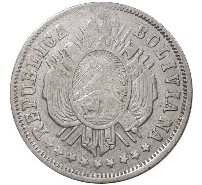 Монета 20 сентаво 1883 года Боливия (Артикул M2-45749)
